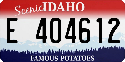 ID license plate E404612
