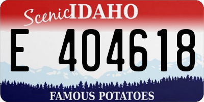 ID license plate E404618