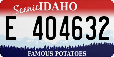 ID license plate E404632