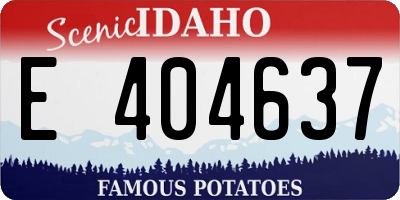 ID license plate E404637