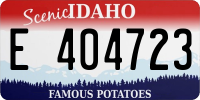 ID license plate E404723