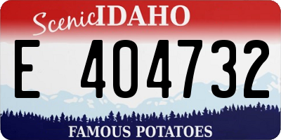 ID license plate E404732