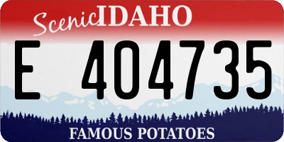 ID license plate E404735