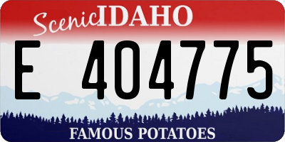 ID license plate E404775