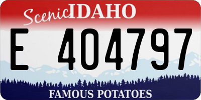 ID license plate E404797