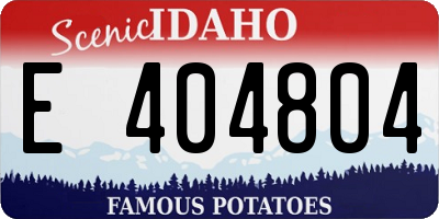 ID license plate E404804