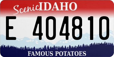 ID license plate E404810