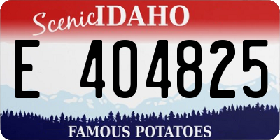 ID license plate E404825