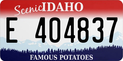 ID license plate E404837