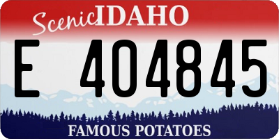 ID license plate E404845