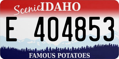 ID license plate E404853