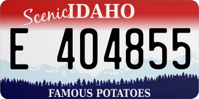 ID license plate E404855