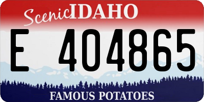 ID license plate E404865