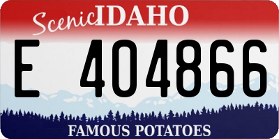 ID license plate E404866