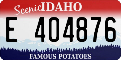ID license plate E404876