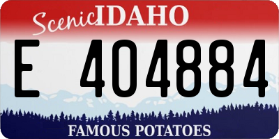ID license plate E404884