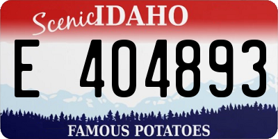 ID license plate E404893