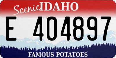 ID license plate E404897