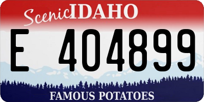 ID license plate E404899
