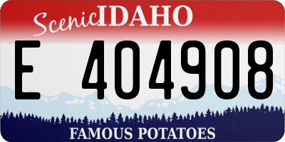 ID license plate E404908