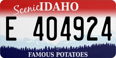 ID license plate E404924