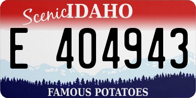 ID license plate E404943