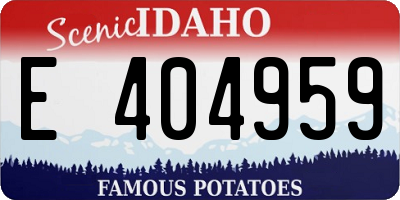 ID license plate E404959