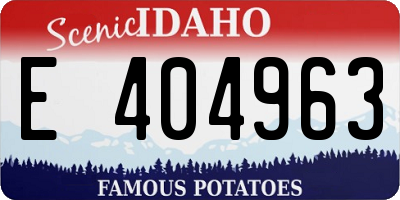 ID license plate E404963