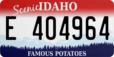 ID license plate E404964