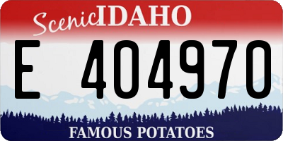 ID license plate E404970