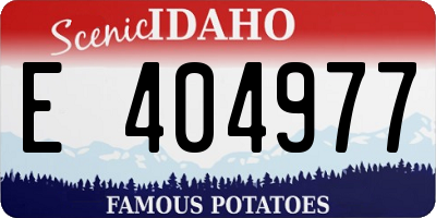 ID license plate E404977