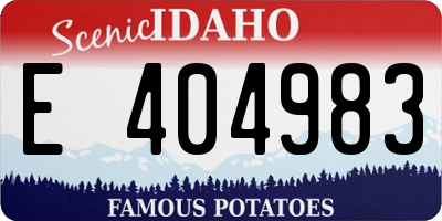 ID license plate E404983