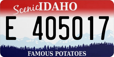 ID license plate E405017