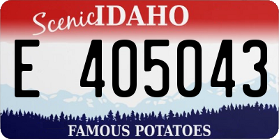 ID license plate E405043