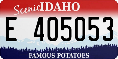 ID license plate E405053