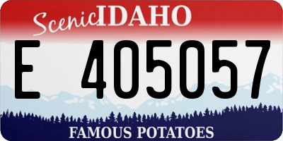 ID license plate E405057
