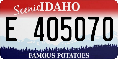 ID license plate E405070
