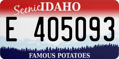 ID license plate E405093