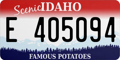 ID license plate E405094