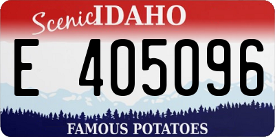 ID license plate E405096