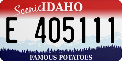 ID license plate E405111