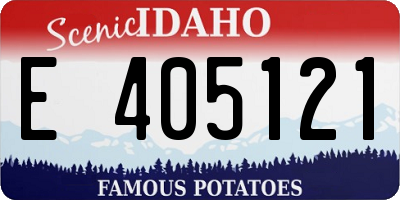 ID license plate E405121