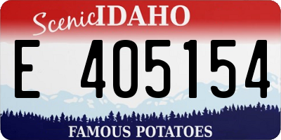 ID license plate E405154