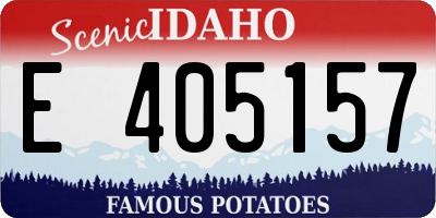 ID license plate E405157
