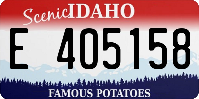 ID license plate E405158