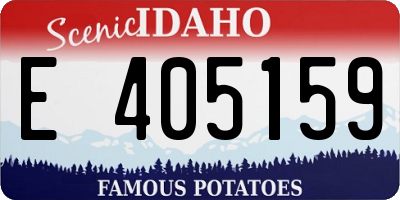 ID license plate E405159