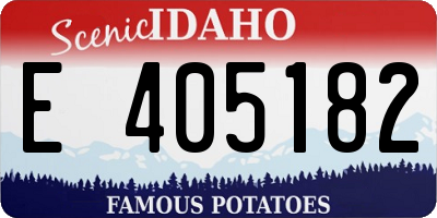 ID license plate E405182