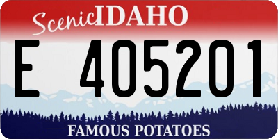 ID license plate E405201
