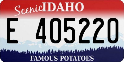 ID license plate E405220