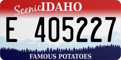 ID license plate E405227